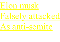 Elon musk Falsely attacked As anti-semite